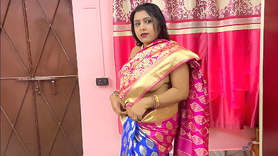 Cherry's  Vlogs | saree draping | silk saree | with blouse and without