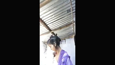 Dehati Indian girl stripping solo video