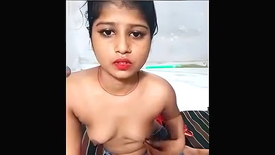 Beautiful girl showing her sweet boobs