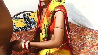 Village lady gives a desi blowjob to her landlord