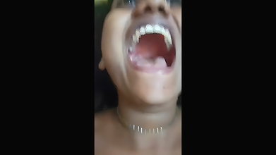 Auntu fucking hard on bed  moan