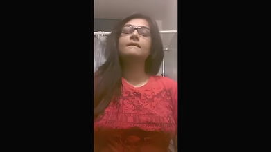 Hot girl pressing her boob so sexy