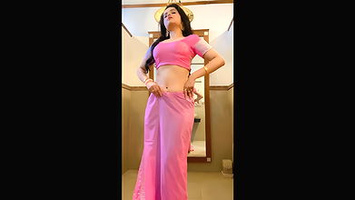 Vibu neha hot saree stripping blouse boobs sexy navel show