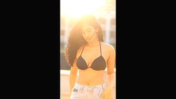 Deeptisati in two piece sexy boobs visible