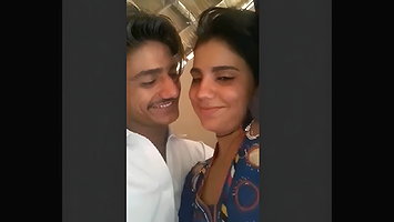 Pathani Couple Outdoor Kissing