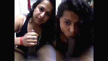 Wife Giving deep Blowjob