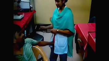 hospital technician fingered lady nurse
