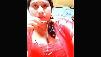 Hot Disha showing her beautiful big boobs on chamet live with face