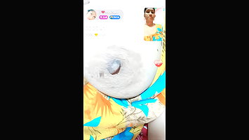Noor showing her boobs and panty on chamet live