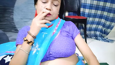 Desi bhabhi drink alcohol and smoke cigarette, and enjoy sex,hot pussy, boobs,nippal, clit.