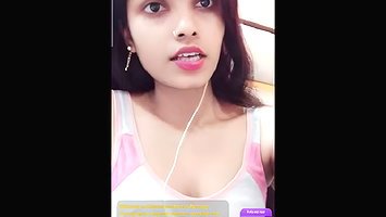 Shivani showing her boobs and pussy on chamt live with face