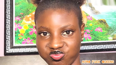 Cute African Teen Sucking and Stroking a Black Cock.