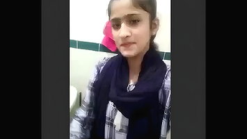 Cute GF Showing Bathroom For BF
