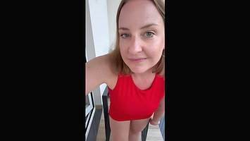 Made myself squirt on a balcony in Italy