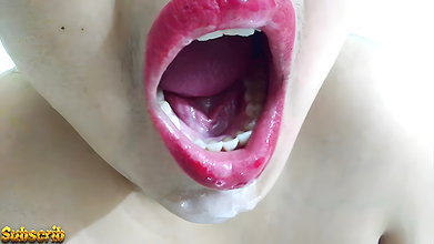 Tamil Desi Stepmom Gets Stuck While Sweeping Under Bed When Stepson Fucks & Huge Cum Out Her Mouth