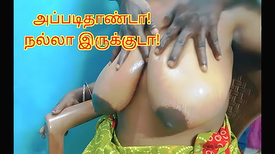 Step Son Gave a Nice Oil Massage and Sucking Boob with Honey of Her Step Mom – Full Tamil Audio with Lustful Video