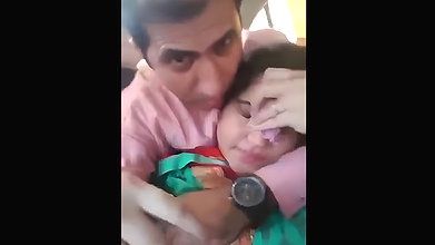 beautiful bhabhi with lover in car