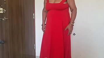 Dirty Red Dress Hides a Hairy Indian Sex MMS