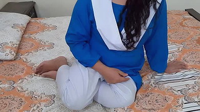 Indian Stepsister Enjoys Sex in Her College Uniform