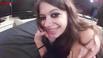 Muscular man is fucking the petite teen Dollscult and her perverted girlfriend