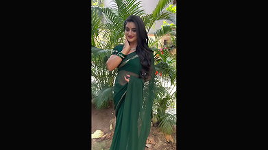 harikaasadu sexy navel in green saree 22