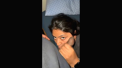 Indian Girlfriend suck my Ball and give a blowjob 2