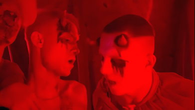 Very gay threesome featuring queer dudes fucking on Halloween with Falcon Al