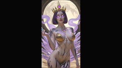 Lustrender Moon Witch Sorceress Slideshow – Ethereal Star Temple Radiance
