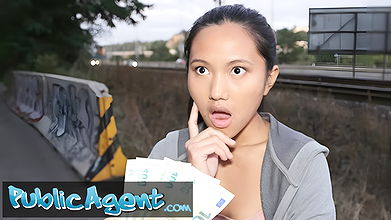 Agent fucks Asian babe May Thai doggy style