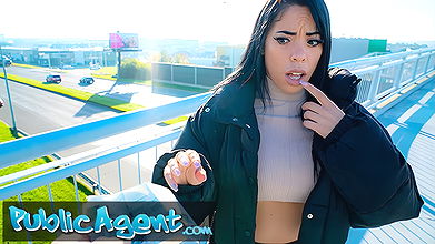 Brunette with a beautiful bubble butt fucking a big fat cock