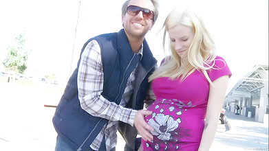 Pregnant pornstar Haley Cummings fucked hard