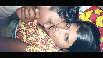 Hot kiss wife and boobs kiss