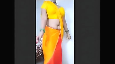 Roseflower on Tango Pvt Full Nude Strip Saree Hot