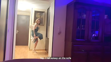 Overexcited Neighbor Returned From A Party And Fucked With A Neighbor