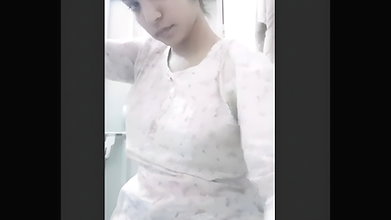 Shaggy tits suit girl in bathroom