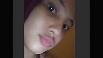 Cute girl opening wide pussy