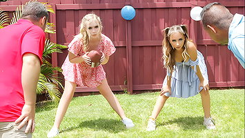 DaughterSwap – Adorable Girls Macy Meadows & Krissy Knight Swap Stepdads And Squirt On Their Cocks