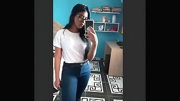 Mirror nude selfie
