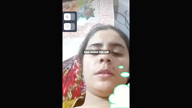 Desi girl showing boobs on video call