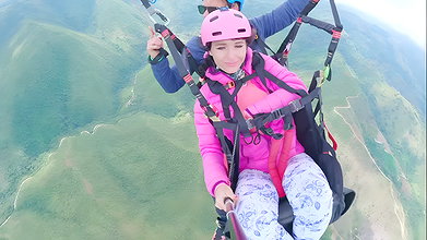 While PARAGLIDING