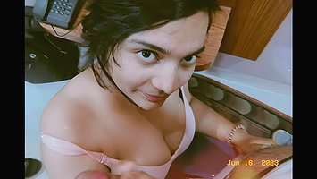 Sexy and beautiful girl sucking dick like lollipop
