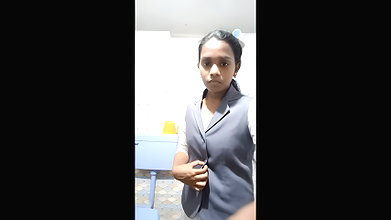 Collage girl removing dress in bathroom