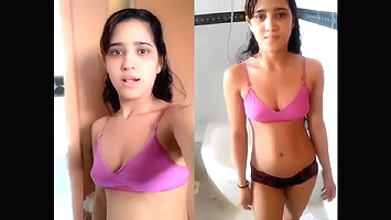 Beautiful Cute Girl Girl Before Bath