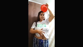 My wife he is take a shower