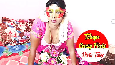 Indian telugu beautiful saxy saree housewife self