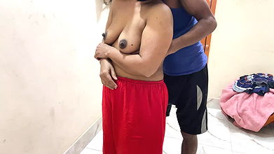 I hugged my elder stepbrother’s wife and started fucking