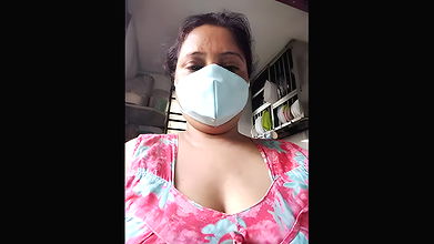 Sexy hot girl cam show with mask