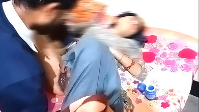 Indian dever fucked her bhabi pussy in bedroom dirty talking hindi sex