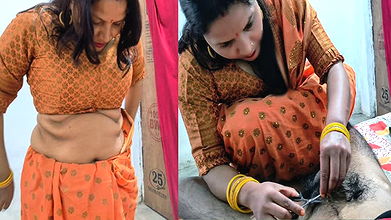 Desi devar bhabhi ne ek dusre ke jhaat ke baal banaa k chudai ki