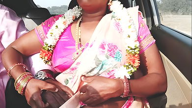 Silk aunty car sex, telugu dirty talks, Episode -1, part- 3, sexy saree telugu silk aunty with boy friend